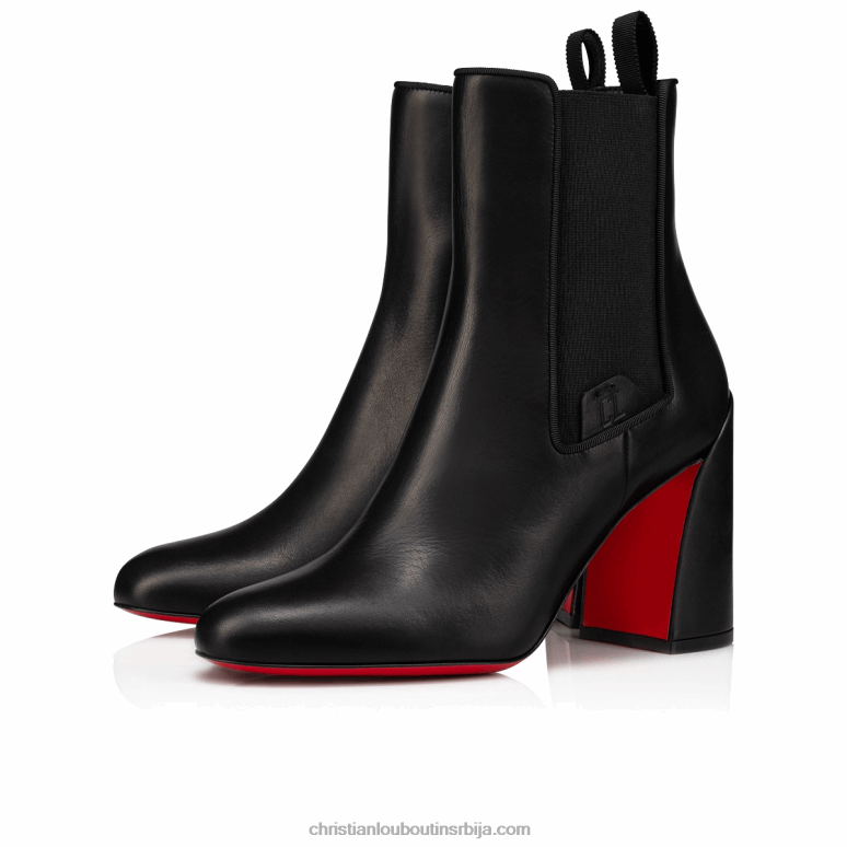 Christian Louboutin туреластиц ниске чизме 85 мм - телећа кожа - црне V0H0P550 Жене