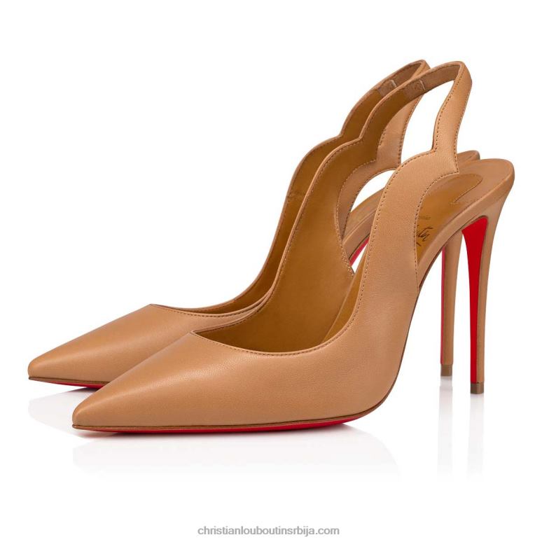 Christian Louboutin хот цхицк слинг 100 мм пумпе - напа кожа - нуде 3 V0H0P82 Жене