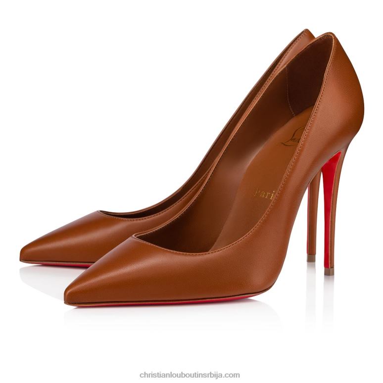 Christian Louboutin кате 100 мм пумпе - напа кожа - нуде 5 V0H0P43 Жене