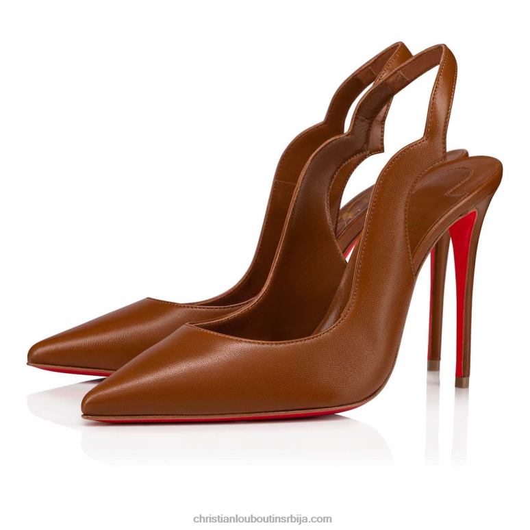 Christian Louboutin хот цхицк слинг пумпе 100 мм - напа кожа - нуде 5 V0H0P80 Жене