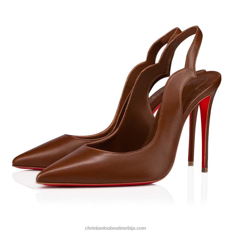 Christian Louboutin хот цхицк слинг пумпице 100 мм - напа кожа - нуде 6 V0H0P84 Жене