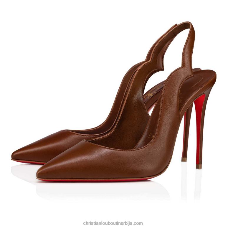 Christian Louboutin хот цхицк слинг пумпице 100 мм - напа кожа - нуде 7 V0H0P85 Жене