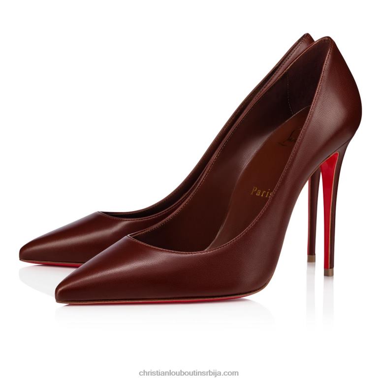 Christian Louboutin кате 100 мм пумпе - напа кожа - нуде 8 V0H0P45 Жене