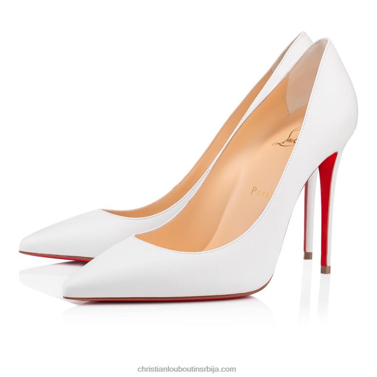 Christian Louboutin кате 100 мм пумпе - напа кожа - бианцо V0H0P34 Жене