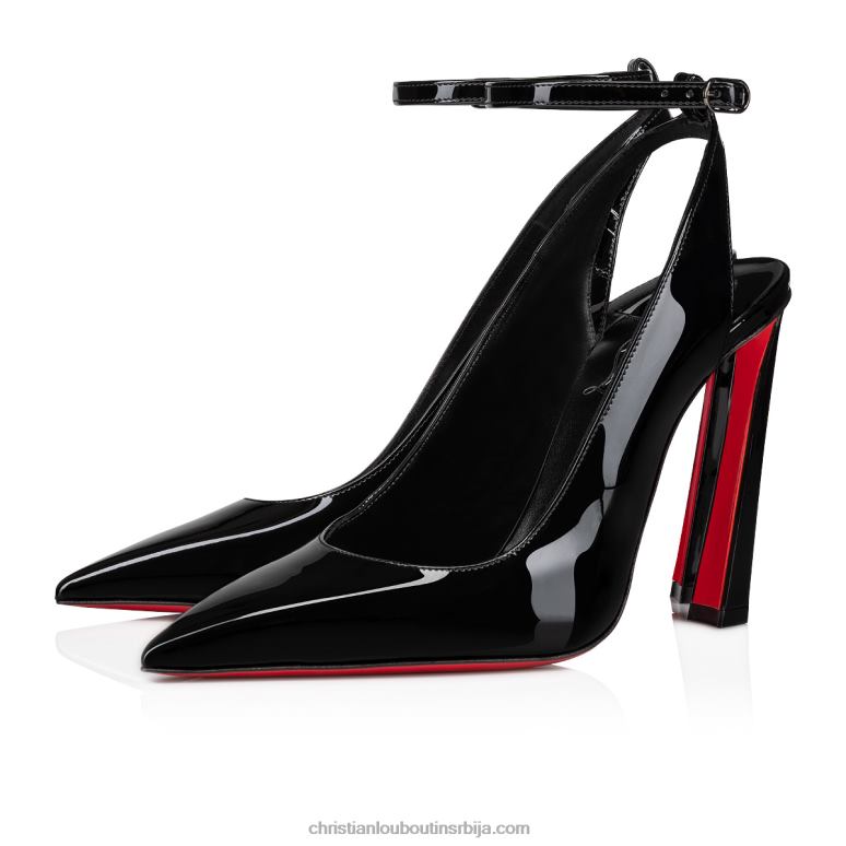 Christian Louboutin пумпе цондора слинг 100 мм - лаковане - црне V0H0P530 Жене