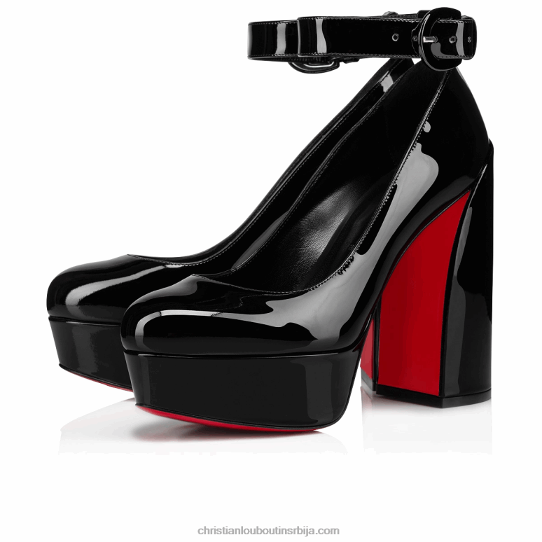 Christian Louboutin мовидастрап 130 мм пумпе - лакирана телећа кожа - црна V0H0P533 Жене