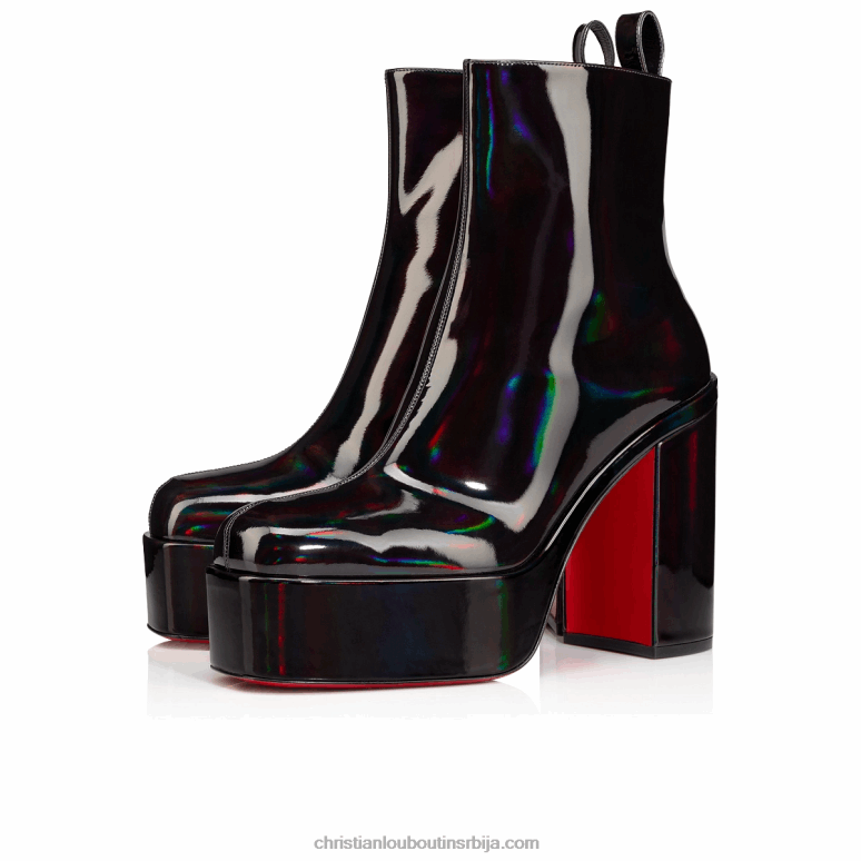 Christian Louboutin сценски анђели чизме 120 мм - лакиране теле психичке - црне V0H0P826 мушкарци